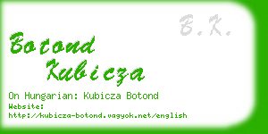 botond kubicza business card